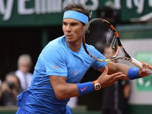 May 25, 2015 Rafael Nadal of Spain, in action at the French Open, played at Stade Roland Garros, Paris France