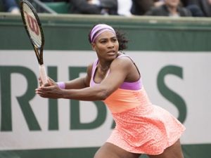 May 28, 2015 Serena Williams in action at the French Open played at Stade Roland Garros, Paris, France
