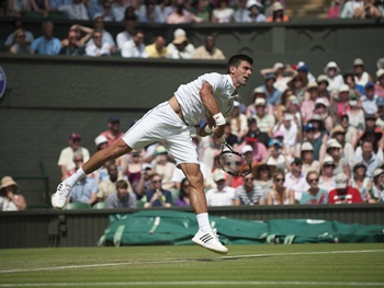July 1, 2015 Novak Djokovic of Serbia, in action at the Wimbledon Championships, AELTC, London, England