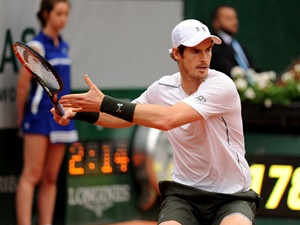 29 March 2016: Andy Murray (GBR) in action at the French Open, Stade Roland Garros, Paris (Photo by Cynthia Lum
