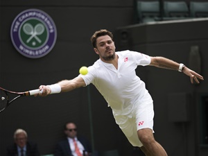 June 28,2016 Stan Wawrinka (SUI) in action during The Championships, Wimbledon, played at the AELTC, London, England