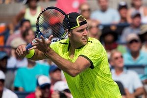 September 2, 2016 - Jack Sock in action against Marin Cilic during the 2016 US Open at the USTA Billie Jean King National Tennis Center in Flushing, NY.